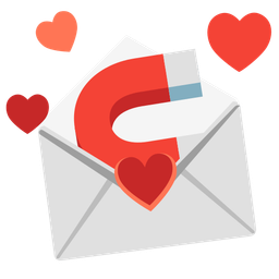 love letter and magnet