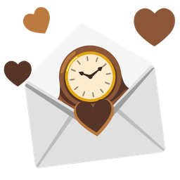 love letter and mantelpiece clock