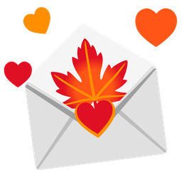 love letter and maple leaf