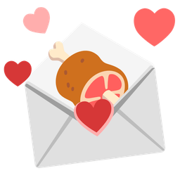 love letter and meat on bone