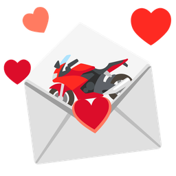 love letter and motorcycle