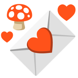 love letter and mushroom