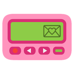 love letter and pager