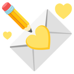 love letter and pencil