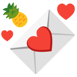 love letter and pineapple
