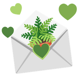 love letter and potted plant