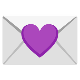 love letter and purple heart
