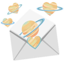 love letter and ringed planet