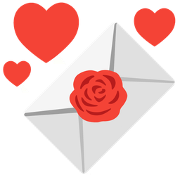 love letter and rose