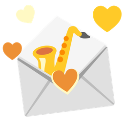 love letter and saxophone