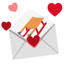 love letter and sled