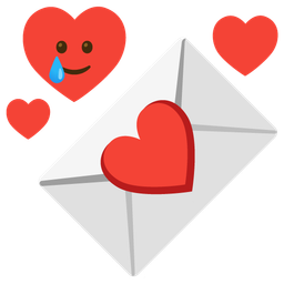 Love letter and Smiling face with tear