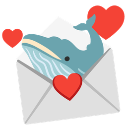 love letter and spouting whale