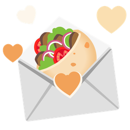 love letter and stuffed flatbread