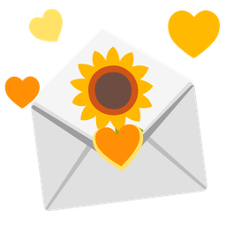 love letter and sunflower