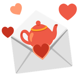 love letter and teapot