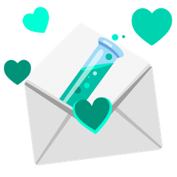 love letter and test tube