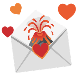 love letter and volcano