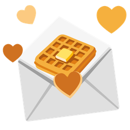 love letter and waffle
