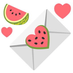 love letter and watermelon