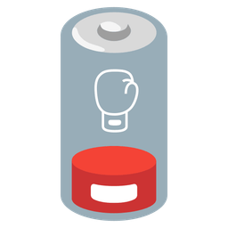 Low battery and Boxing glove