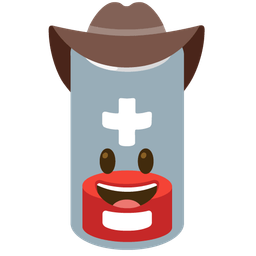 Low battery and Cowboy hat face