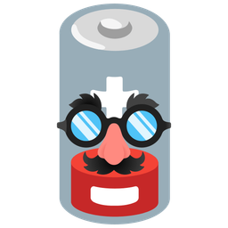 Low battery and Disguised face