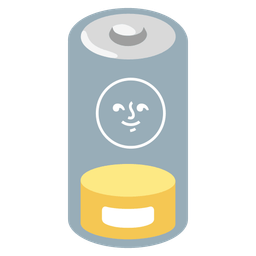 Low battery and Full moon face