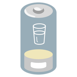 Low battery and Glass of milk