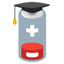 Low battery and Graduation cap