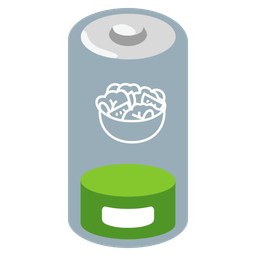 Low battery and Green salad