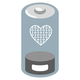 Low battery and Grey heart