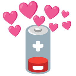 Low battery and Heart with arrow