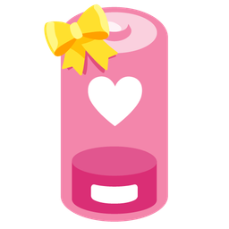 Low battery and Heart with ribbon