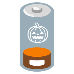 Low battery and Jack-o-lantern