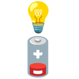 Low battery and Light bulb