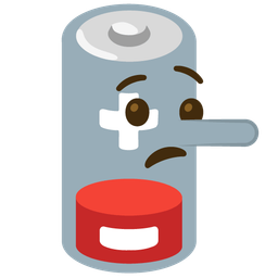 Low battery and Lying face