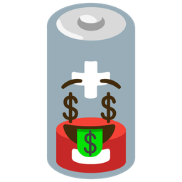 Low battery and Money-mouth face