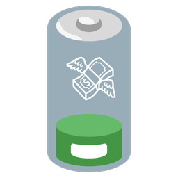 Low battery and Money with wings