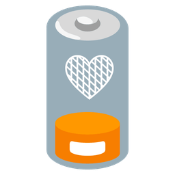 Low battery and Orange heart