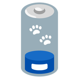 Low battery and Paw prints