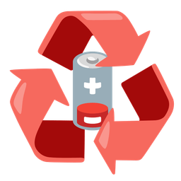 Low battery and Recycling symbol