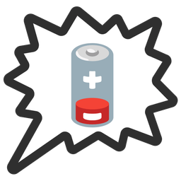 Low battery and Right anger bubble