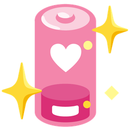 Low battery and Sparkling heart