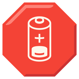 Low battery and Stop sign