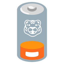 Low battery and Tiger face