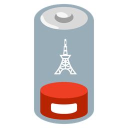 Low battery and Tokyo tower