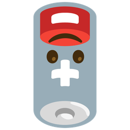 Low battery and Upside-down face