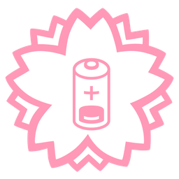 Low battery and White flower