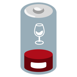 Low battery and Wine glass